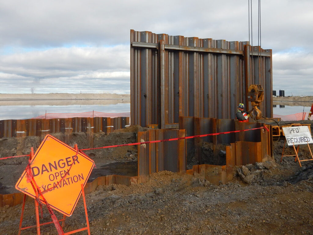 Steel Erecting at the Finger Dyke Sump Project