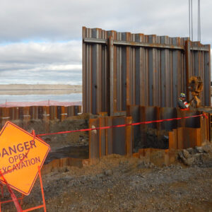 Steel Erecting at the Finger Dyke Sump Project