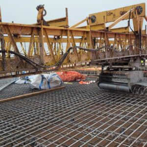 Laying Rebar for the Dry Creek Highway Bridge