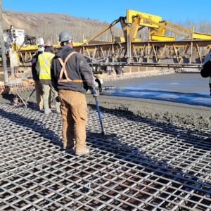 Staff working on the Dry Creek Highway Bridge