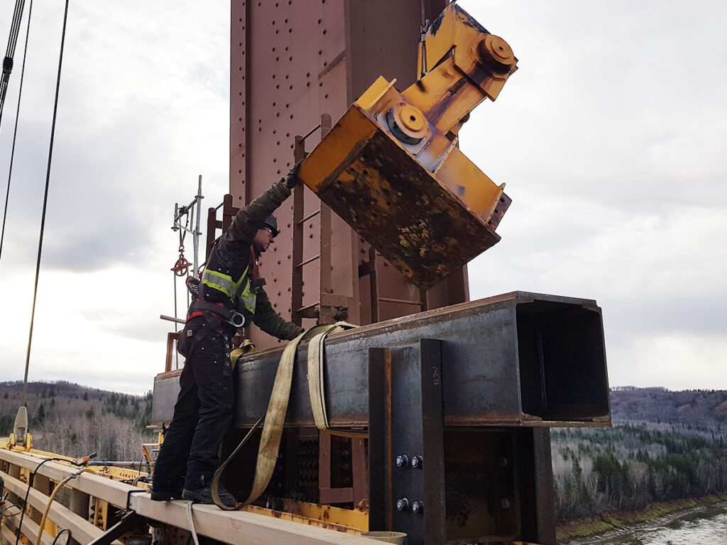 Staff working on Dunvegan Bridge Project