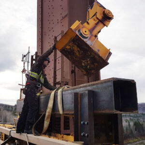 Staff working on Dunvegan Bridge Project