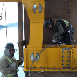 Staff working on Dunvegan Bridge Project