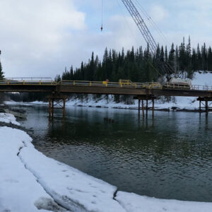 Bell Irving Bridge Project in Winter