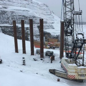 Portal Intake Water and Drainage Project in the Winter