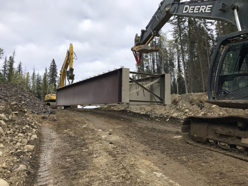 Forestry Bridge Girder Installation