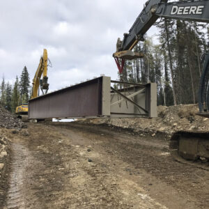 Forestry Bridge Girder Installation