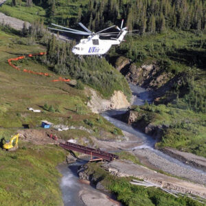 Helicopter lift- Galore Mining Bridge