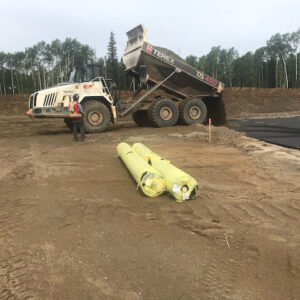 Rock dumping to spread cat ring road