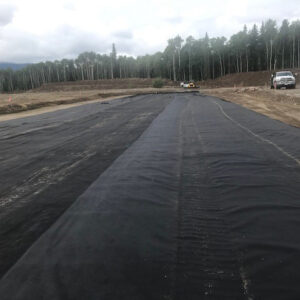 filter cloth supporting gravel area ring road