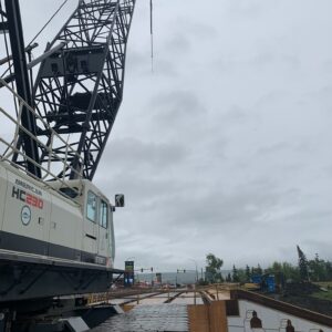 Crane for bridge work