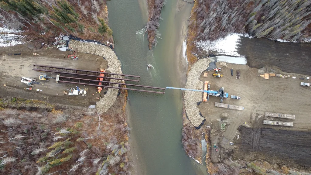 Nordenskiold River Bridge Girders Launch