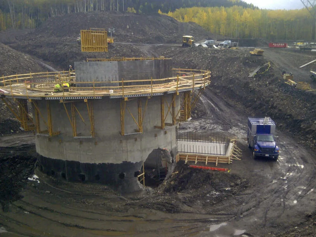 Mine foundation concrete