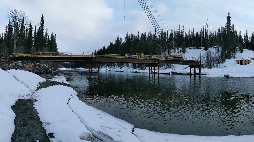 Bell Irving Bridge Project in Winter