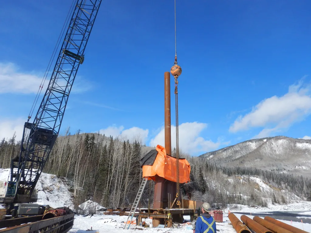Spectra pipeline piling