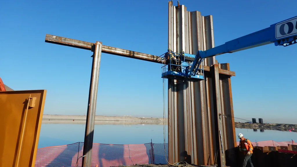 Steel Erecting at the Finger Dyke Sump Project