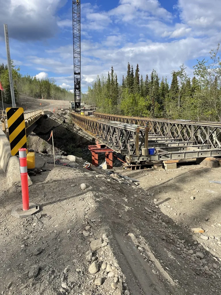 Lapie River Bridge deck removal
