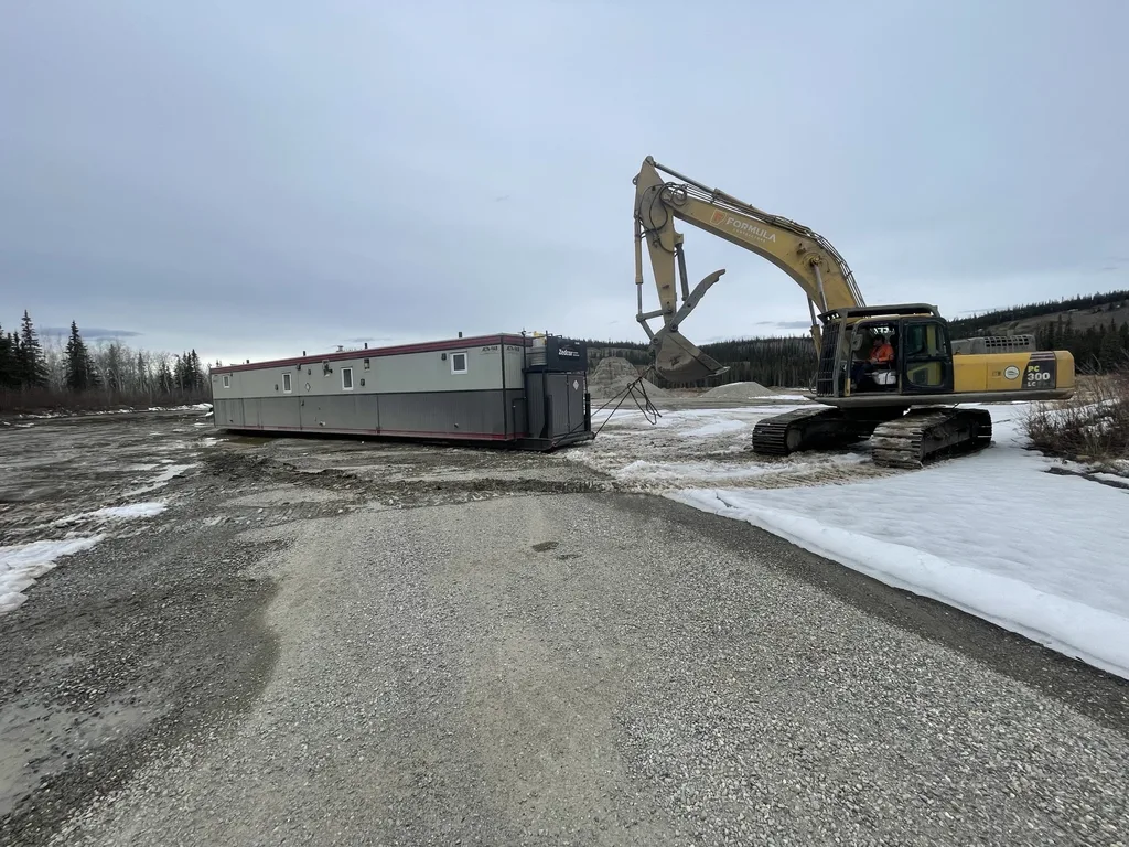 Bridge installation camp, Ross River Yukon