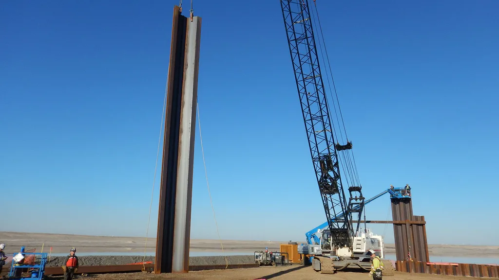 Steel Erecting at the Finger Dyke Sump Project