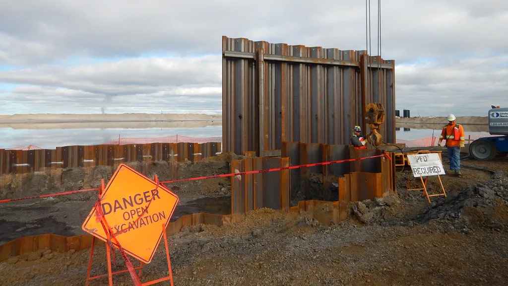 Steel Erecting at the Finger Dyke Sump Project
