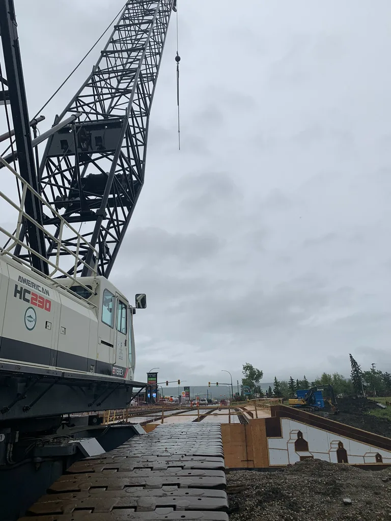 Crane for bridge work