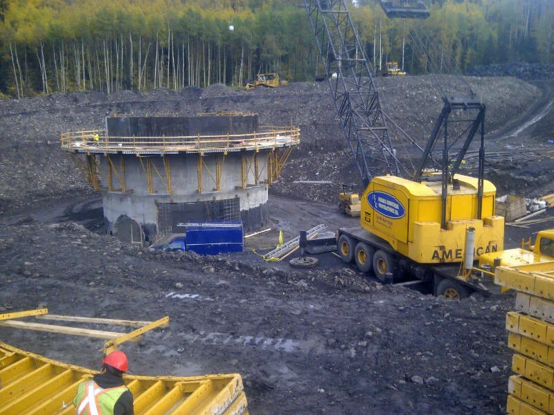 Coal Mine foundation concrete