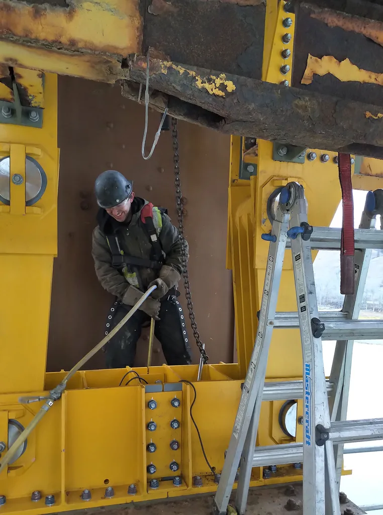 Staff working on Dunvegan Bridge Project