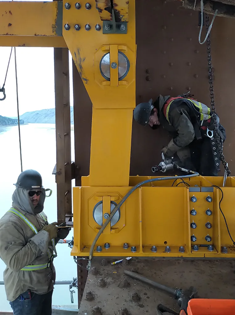 Staff working on Dunvegan Bridge Project
