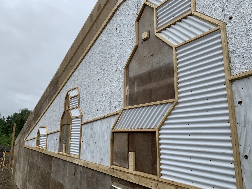 Highway bridge wingwall