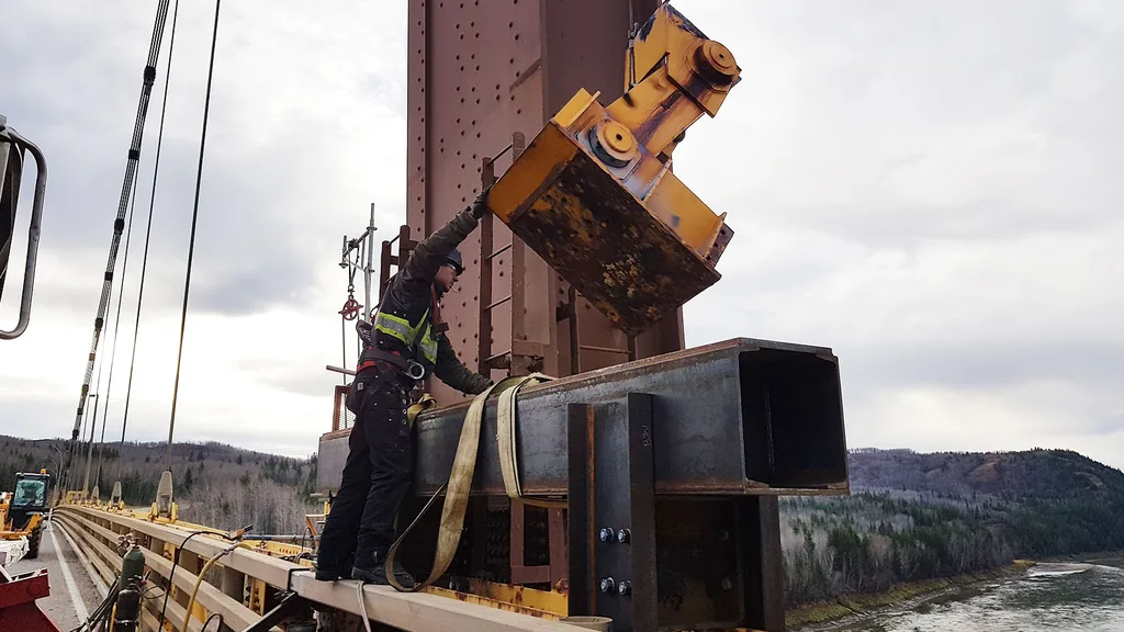 Staff working on Dunvegan Bridge Project