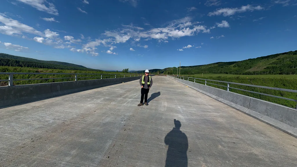 Staff working on the Dry Creek Highway Bridge