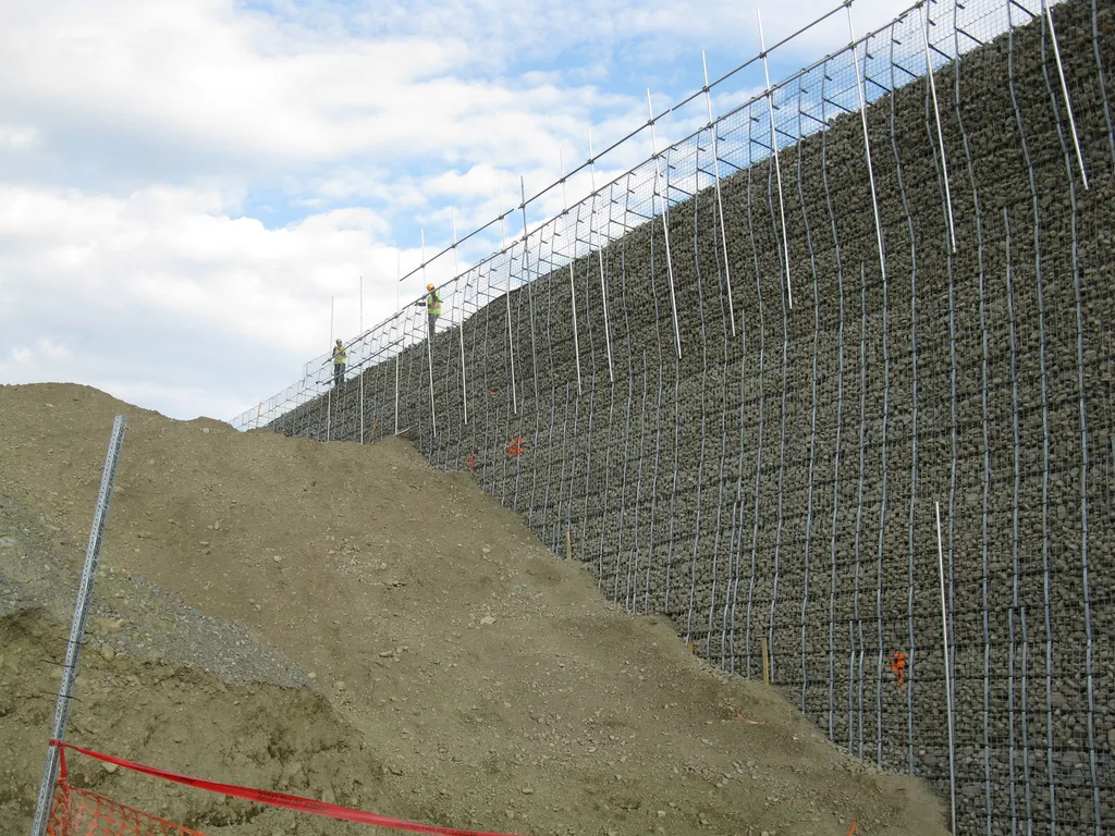 Formed rock wall